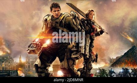 CRUISE,BLUNT, EDGE OF TOMORROW, 2014, Stock Photo