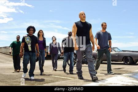 JAA,GIBSON,DIESEL,WALKER, FAST and FURIOUS 7, 2015, Stock Photo