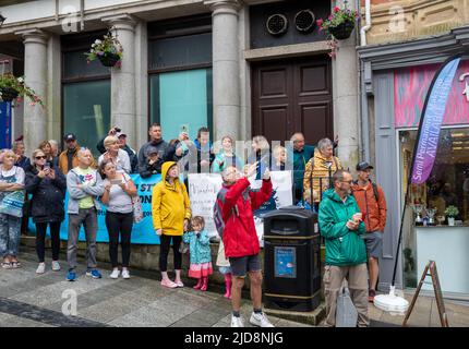 Murdoch Day 2022 takes place in Redruth Cornwall, William Murdoch, the Inventor, is famed for the innovation of the use of coal gas in lighting Stock Photo