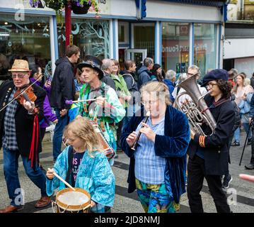 Murdoch Day 2022 takes place in Redruth Cornwall, William Murdoch, the Inventor, is famed for the innovation of the use of coal gas in lighting Stock Photo