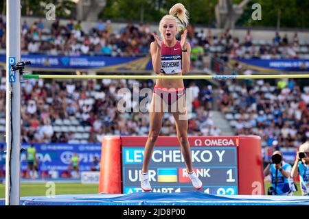 Yuliya LEVCHENKO (UKR) during the Wanda Diamond League 2022, Meeting de Paris on June 18, 2022 at Charlety stadium in Paris, France - Photo Ann-Dee Lamour / CDP MEDIA / DPPI Stock Photo