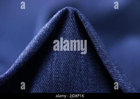 Dark blue grunge fabric texture for background, jeans cloth Stock Photo
