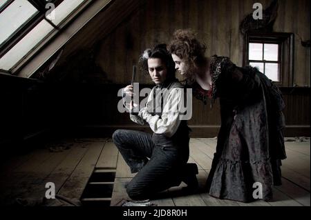 DEPP,CARTER, SWEENEY TODD: THE DEMON BARBER OF FLEET STREET, 2007, Stock Photo