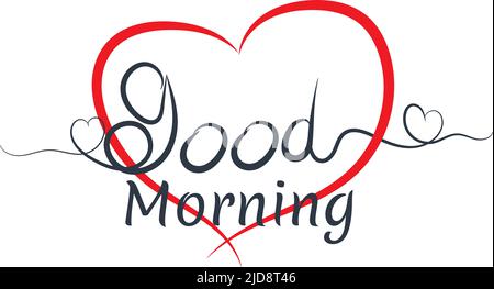 Love Good Morning Logo Design Template Stock Vector