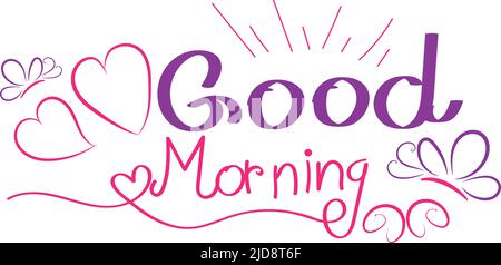 Happy Good Morning Logo Design Stock Vector