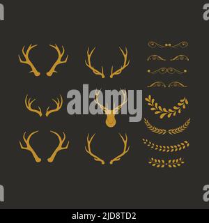 Vintage Elements Vector Set Stock Vector