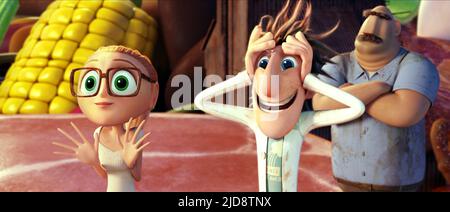 SAM,FLINT,LOCKWOOD, CLOUDY WITH A CHANCE OF MEATBALLS 2, 2013, Stock Photo