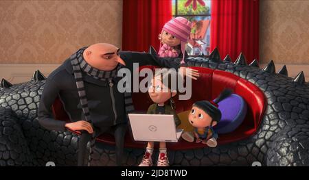 GRU,EDITH,MARGO,AGNES, DESPICABLE ME 2, 2013, Stock Photo