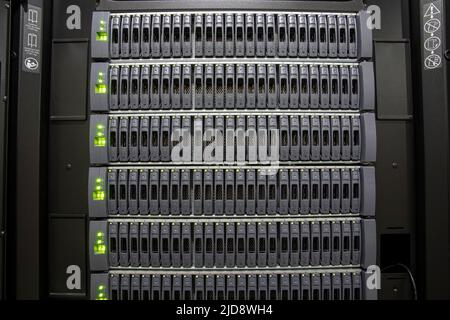 Array disk storage in data center Stock Photo