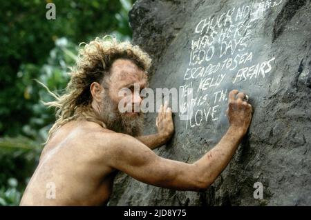 TOM HANKS, CAST AWAY, 2000, Stock Photo