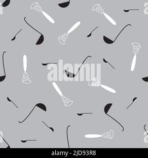 Seamless pattern with whisks and ladles Stock Vector