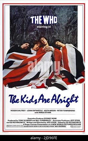 MOON,DALTREY,TOWNSHEND,POSTER, THE KIDS ARE ALRIGHT, 1979, Stock Photo