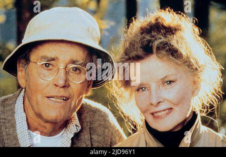 FONDA,HEPBURN, ON GOLDEN POND, 1981, Stock Photo