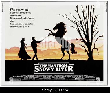 MOVIE POSTER, THE MAN FROM SNOWY RIVER, 1982, Stock Photo