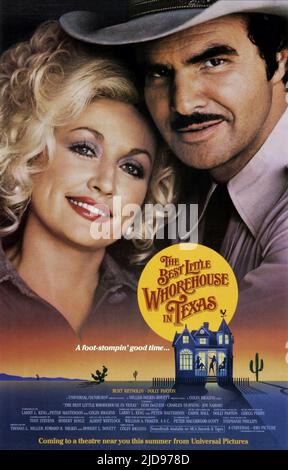 PARTON,POSTER, THE BEST LITTLE WHOREHOUSE IN TEXAS, 1982, Stock Photo