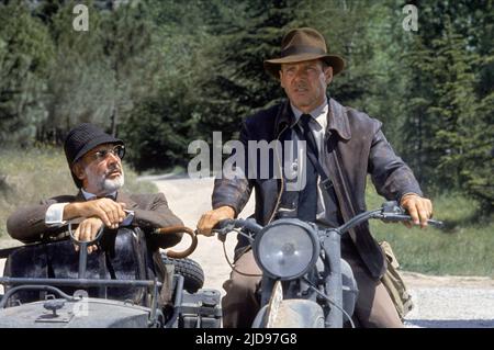 CONNERY,FORD, INDIANA JONES AND THE LAST CRUSADE, 1989, Stock Photo