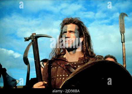 MEL GIBSON, BRAVEHEART, 1995, Stock Photo