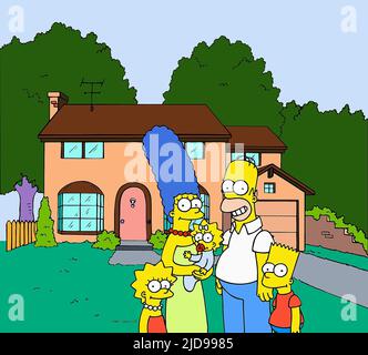 LISA,MARGE,MAGGIE,HOMER,BART, THE SIMPSONS : SEASON 3, 1991, Stock Photo