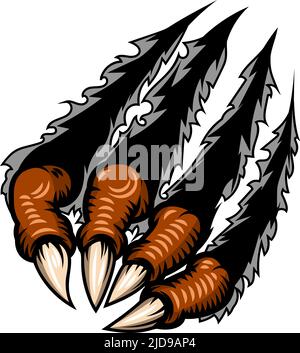 Monster claws scratching background. For poster, t shirt, decoration ...