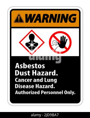 Warning Label Disease Hazard, Authorized Personnel Only Isolate on transparent Background,Vector Illustration Stock Vector