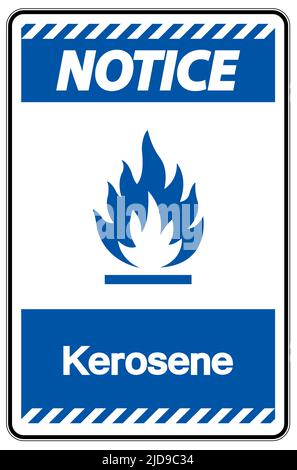 Notice Kerosene Symbol Sign On White Background Stock Vector