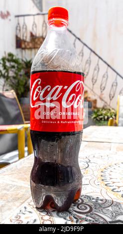 coca-Cola 1,5 litre plastic bottle, moroccan edition Stock Photo