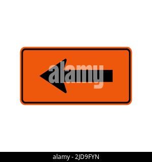 Go Left By The Arrows Road Symbol Sign Isolate on White Background,Vector Illustration Stock Vector