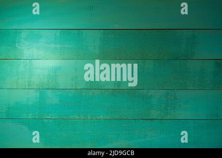 Texture of turquoise painted wooden old wall. Mediterranean color texture for graphic work Stock Photo