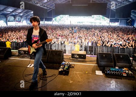 2022-06-19 17:12:29 LANDGRAAF - Irish indie rock band Inhaler with lead singer and guitarist Elijah Hewson (son of Bobo) will perform during the third day of the Pinkpop music festival. ANP PAUL BERGEN netherlands out - belgium out Stock Photo