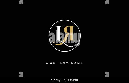 LR, RL Abstract Letters Logo Monogram Stock Vector