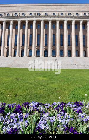 Eduskuntatalo, the Finnish Parliament building in Helsinki, Finland, June 2022 Stock Photo