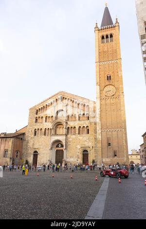 Parma, Italiy - 06, 18, 2022: Classic car race Mille Miglie 2022, Editorial photo Stock Photo