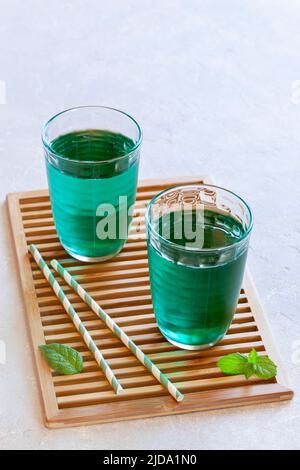 Diabolo mint popular french non-alcoholic cold drink Stock Photo