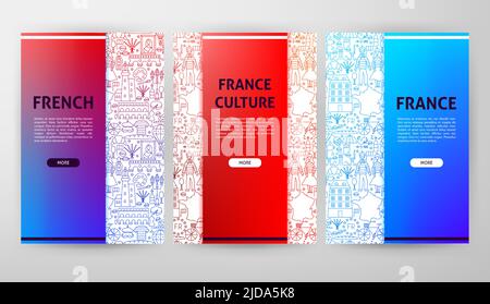 France Web Design Stock Vector