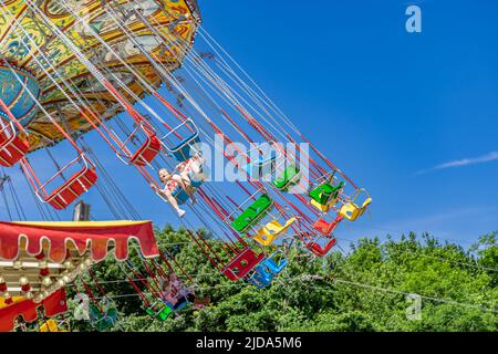 detail image of a carnival ride Stock Photo