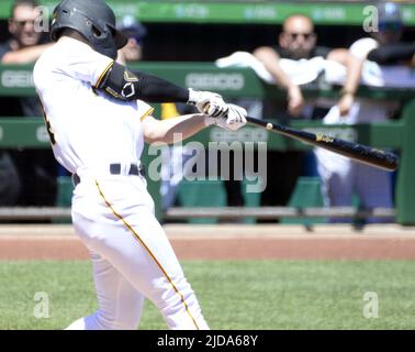 Pittsburgh Pirates shortstop Cole Tucker (3) steps on the second base  during a baseball game against the Miami Marlins, Saturday, Sept. 18, 2021,  in Miami. (AP Photo/Marta Lavandier Stock Photo - Alamy