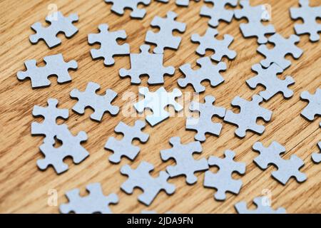 Jigsaw puzzle pieces separately Stock Photo