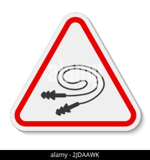 Wear Earplugs Symbol Sign Isolate on White Background,Vector Illustration Stock Vector