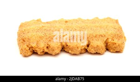 Butter and Cinnamon rectangular cookies isolated on white background Stock Photo