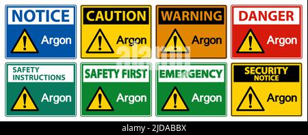 Argon Symbol Sign Isolate On White Background,Vector Illustration EPS.10 Stock Vector