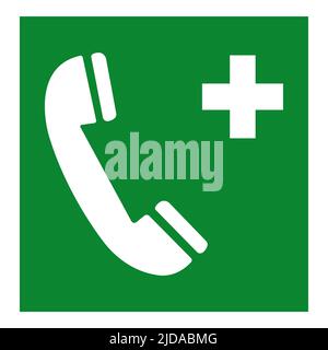 Emergency Telephone Symbol Isolate On White Background,Vector Illustration EPS.10 Stock Vector