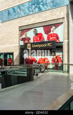 Liverpool FC Store Front, Liverpool ONE, Liverpool, England, UK Stock ...