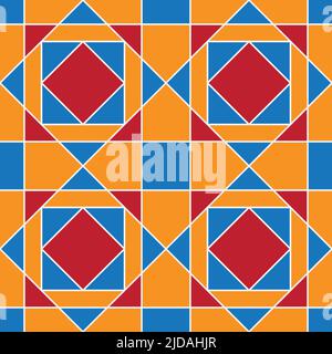 Geometric seamless pattern. Arabic style digital tapestry, textile print. Stock Vector