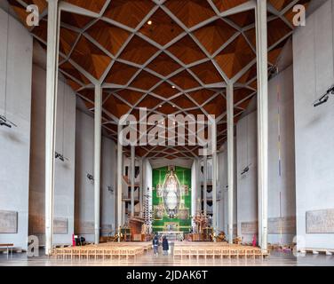 Interior of the new Cathedral in Coventry, England. Stock Photo