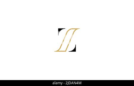ZI, IZ Abstract Letters Logo Monogram Stock Vector