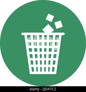 Trash bin icon logo design illustration template vector Stock Vector
