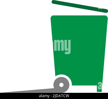Trash Bin Logo Vector Icon Sign illustration in white background ...