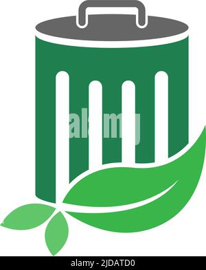Trash bin icon logo design illustration template vector Stock Vector