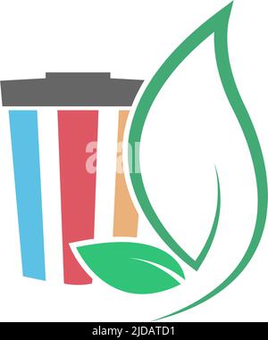 Trash bin icon logo design illustration template vector Stock Vector