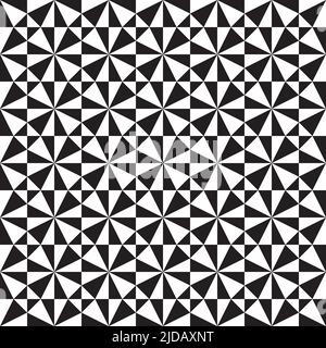 Seamless abstract geometric op art pattern background Stock Vector
